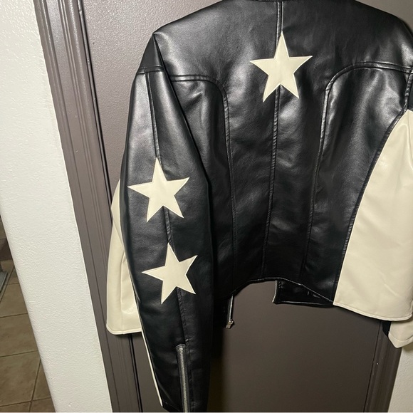 Fashion Nova Faux Leather Star Jacket - Picture 4 of 4